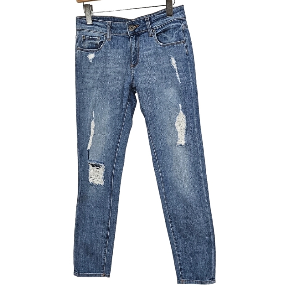 DL1961 Azalea Relaxed Skinny Distressed Denim Jeans 29" Inseam Cotton Casual 25 - Picture 3 of 14